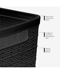 Gnuadz Jute Decorative Plastic Storage Baskets Bins Gift Basket