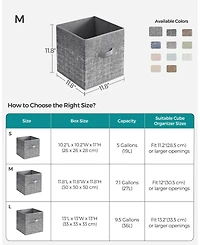 Gnuadz 6Pieces Storage Cubes Fabric Bins Closet Organizers Foldable