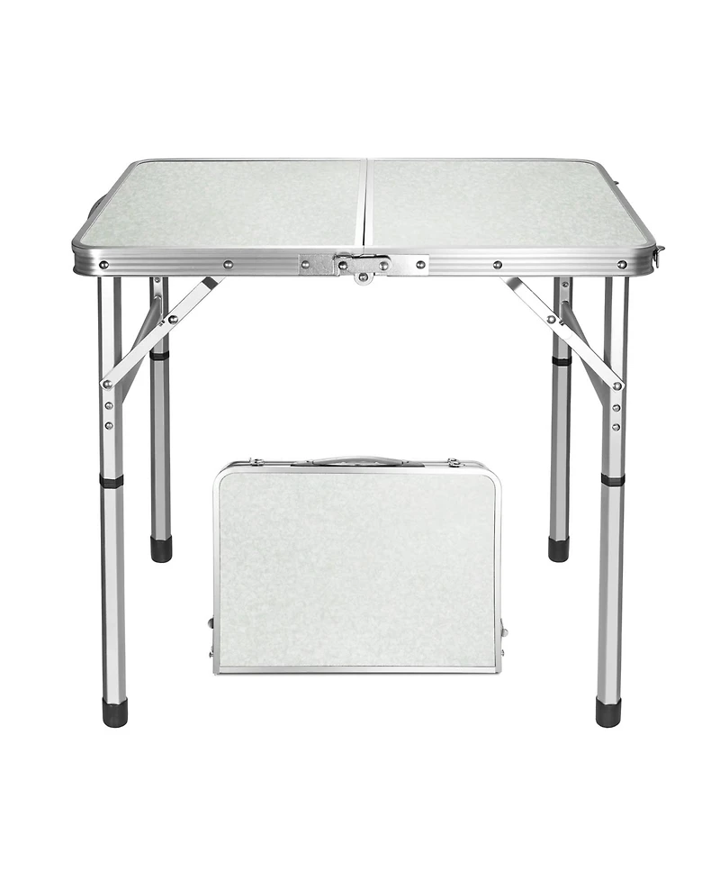 Gnuadz Folding Camping Table Portable Aluminum Adjustable Camping Outdoor Recreation Gear