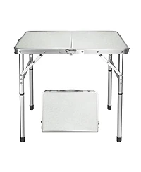 Gnuadz Folding Camping Table Portable Aluminum Adjustable Camping Outdoor Recreation Gear