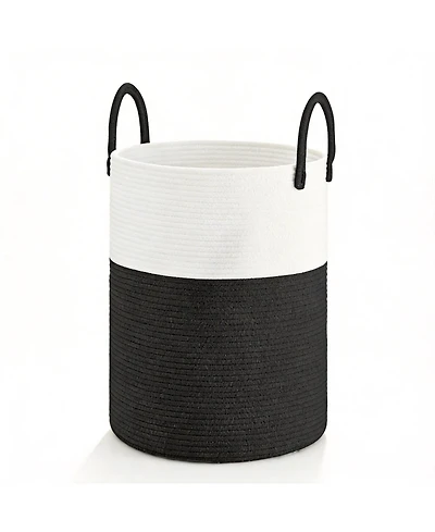 Gnuadz Woven Cotton Rope Hamper for Clothes Storage