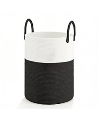 Gnuadz Woven Cotton Rope Hamper for Clothes Storage