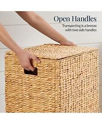 Best Choice Products Laundry Hamper w/ Lid, Handwoven Laundry Basket, w/ Removable Liner and Built-in Handles