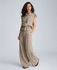 Kenneth Cole Women's High-Rise Triple Pleated Pants