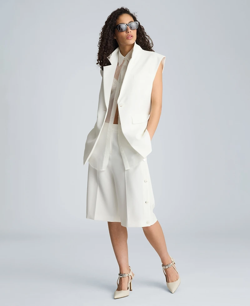 Kenneth Cole Women's Sleeveless Vest with Removable Shirt