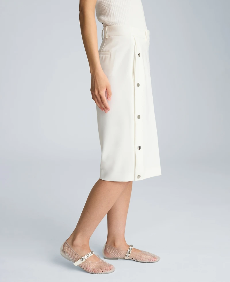 Kenneth Cole Women's High-Rise Side Snap Shorts