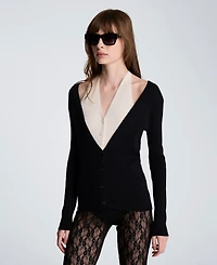 Kenneth Cole Women's Ribbed Halter Neck Sweater