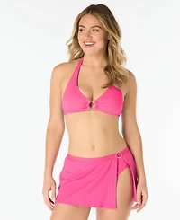Michael Kors Women's Logo Ring Halter Bikini Top