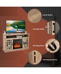 Gouun 48-Inch Electric Fireplace Tv Stand with Remote for TVs Up to 55 Inches