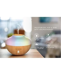 Pursonic FlameGlow Aromatherapy Diffuser with 360degree(s) Hi Res Wireless Speaker and 6 Pack Essential Oils