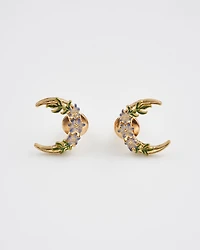 Fable England Nightshade Moon Gold Stud Earrings