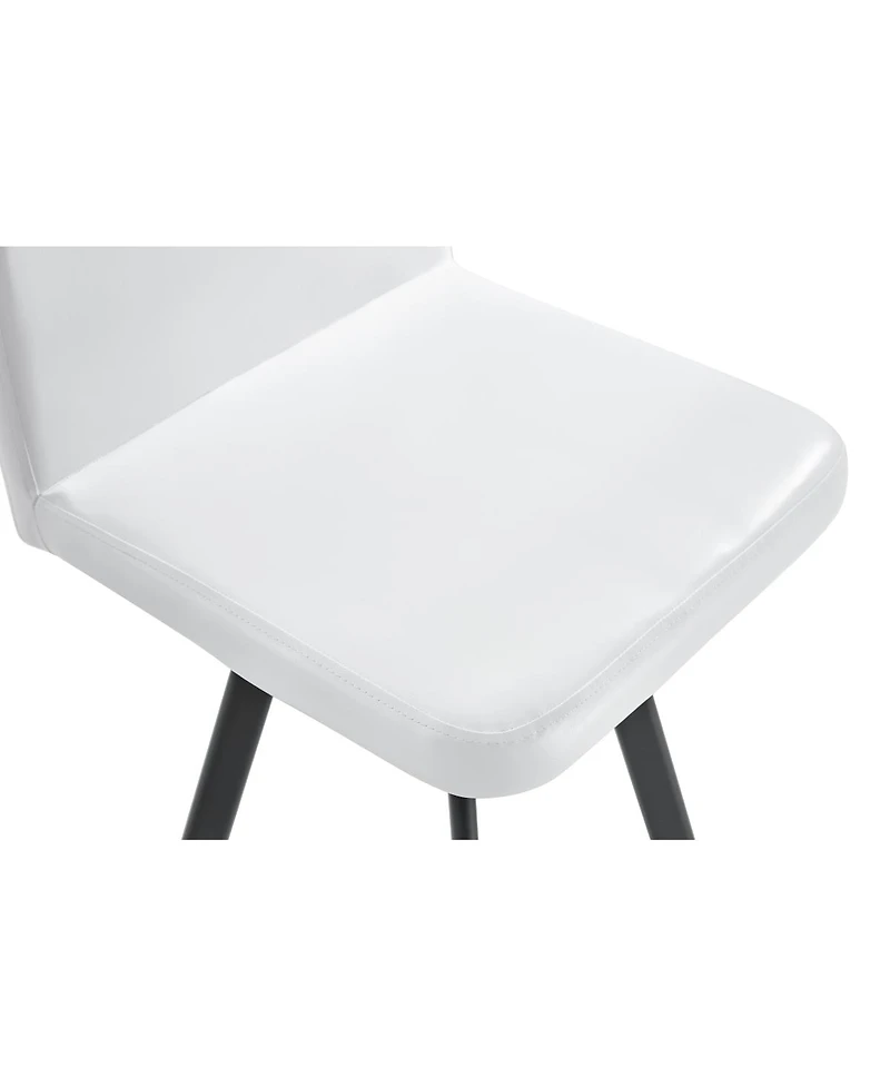 Streamdale Furniture 7piece Dining Set Table with Leather Chairs