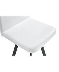 Streamdale Furniture 7piece Dining Set Table with Leather Chairs