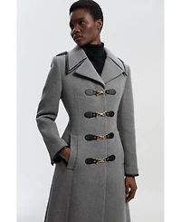 Karen Millen Women's Military Tailored Midi Coat