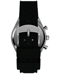 Timex Men's Quartz Chronograph Black Silicone Watch 40mm