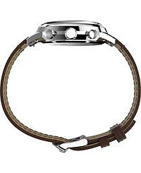 Timex Men's Quartz Chronograph Brown Leather Watch 40mm
