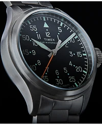 Timex Men's Quartz Analog Silver-Tone Stainless Steel Watch 41mm
