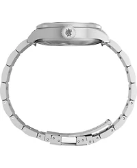 Timex Women's Quartz Analog Silver-Tone Stainless Steel Watch 30mm