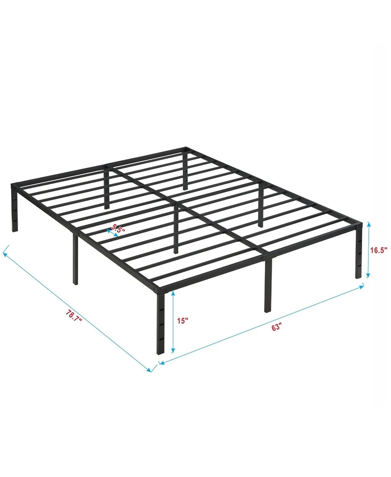 Lucky One Bed Frame, Heavy Duty Metal Bed Frame, Quick and Easy Assembly, Noise Free