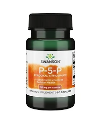 Swanson P5P Pyridoxal5Phosphate Coenzymated Vitaminb6 20 Milligrams 60 Capsules