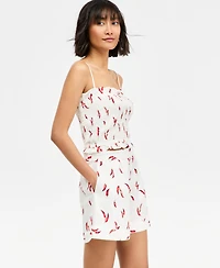 On 34th Women's Linen-Blend Tailored Pull-On Shorts, Macy's Exclusive