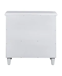 Rainsken Nightstand with 3 Drawers and Smooth Gliding Rails, Modern Wood Bedside Table with Metal Handle and Rubber Legs for Bedroom