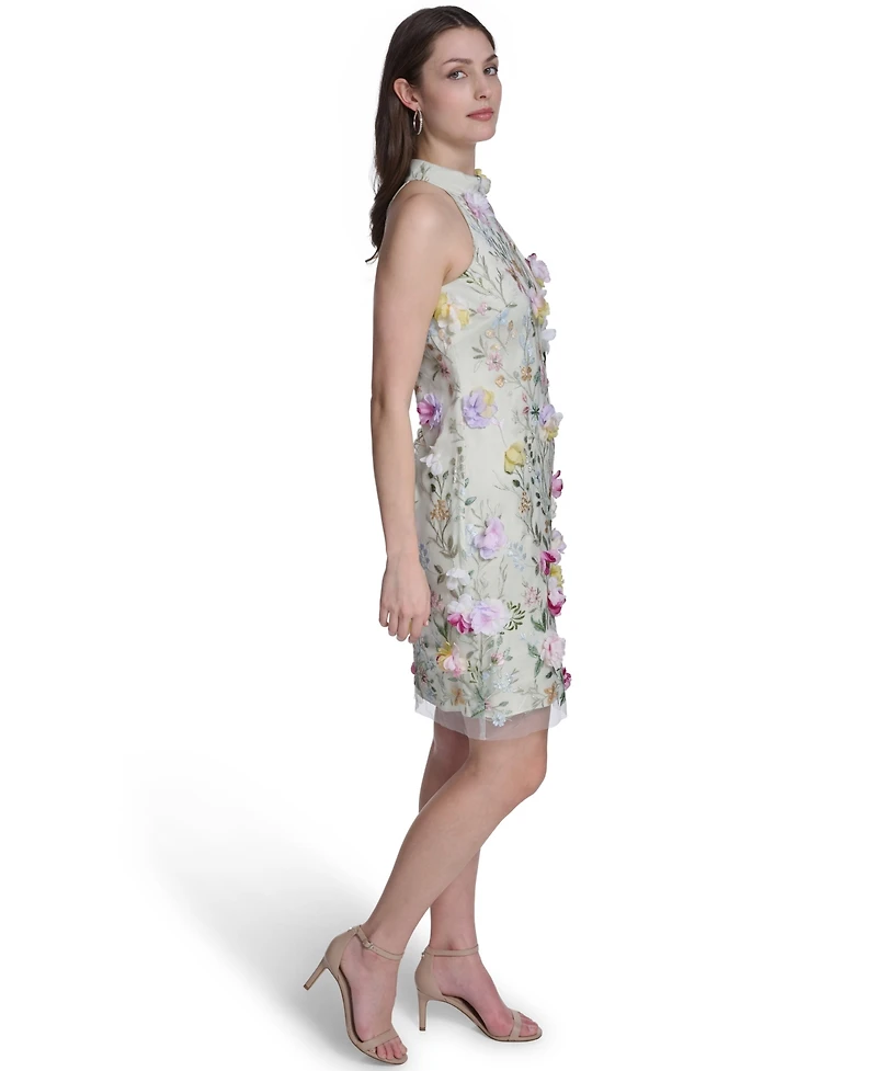 Eliza J Petite Sleeveless Mock Neck Cocktail Dress
