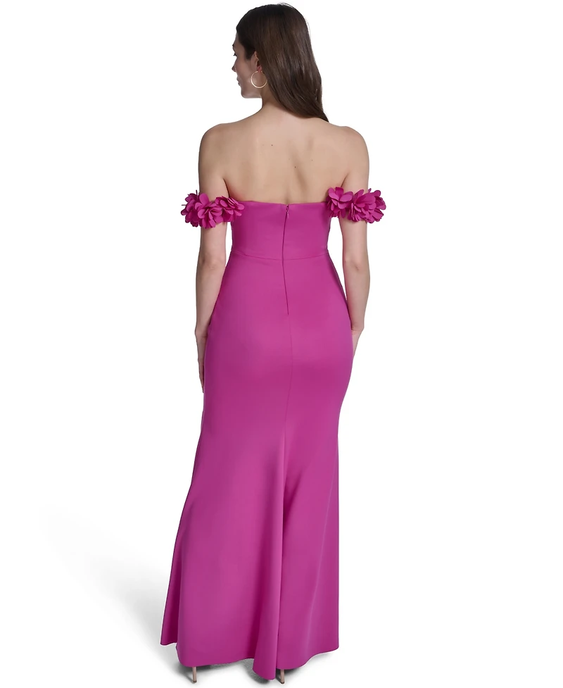 Eliza J Petite Polyester-Blend Sweetheart Neck Ball Gown