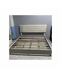 Velvet Bed Frame, Platform Bed with 4 Drawers with Tufted Headboard, Upholstered Platform Bed, No Box Spring Needed
