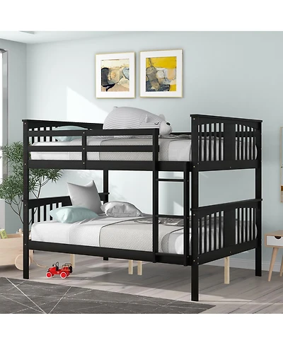 Streamdale Furniture Over Bunk Bed with Ladder - Espresso