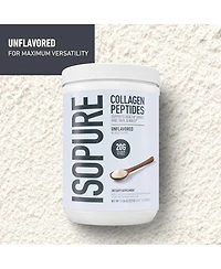 Isopure Collagen Peptides Powder, Promotes Hair, Nail, Skin and Joint Health, with Vitamin C and Biotin, Unflavored, 14 Servings