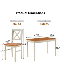 Streamdale Furniture 5-Piece Solid Rubberwood Kitchen Dining Sets