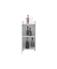 Flynama Minibar Cabinet with 2 Doors, Open Shelf and Compact Design