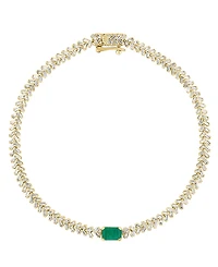 Lali Jewels Emerald (1/2 ct. t.w.) and Diamond (1-1/3 ct. t.w.) Bracelet in 14k Yellow Gold