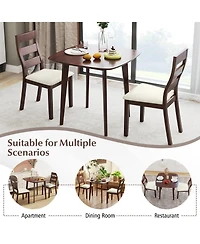 Sugift Three Piece Dining Table Set with Table and Two Chairs