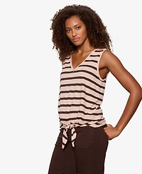 Sanctuary Petite V-Neck Tie-Front Tank Top