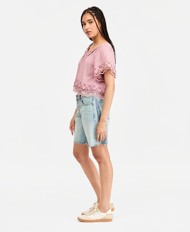 Lucky Brand Women's Low-Slung Baggy Bermuda Shorts