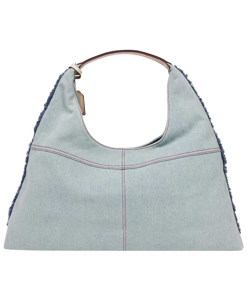 True Religion Arden Contrast Stitch Denim Hobo Bag