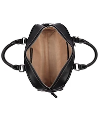 True Religion Brooks Smooth Pu Belted Satchel - Women s Top Handle with Detachable Crossbody Strap