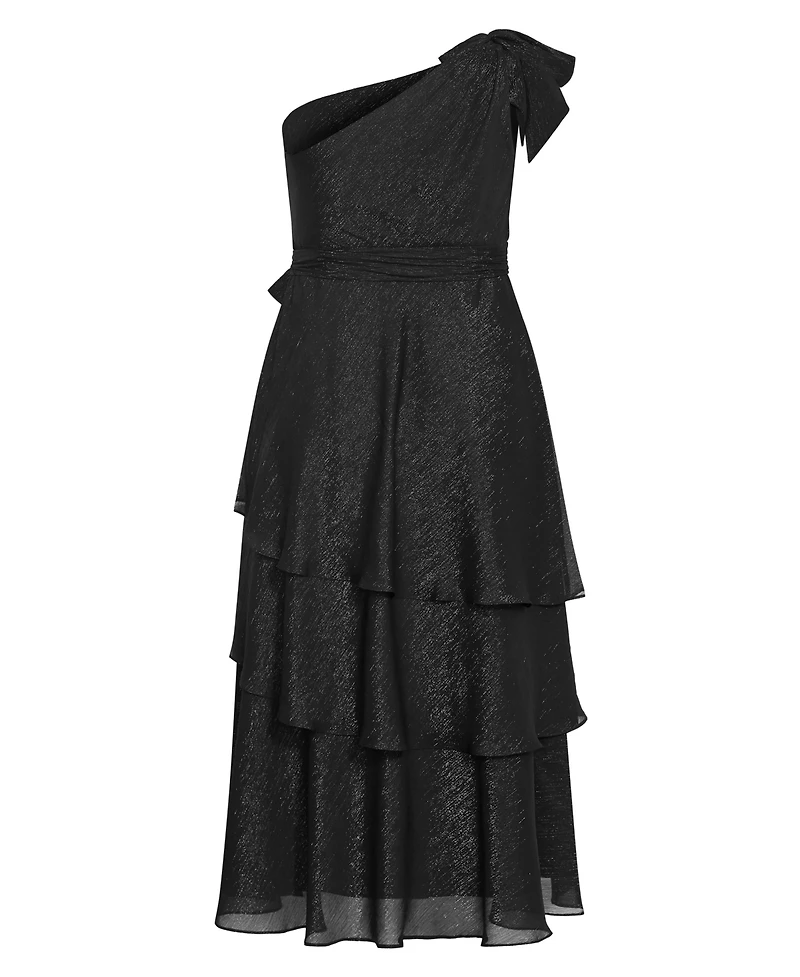 City Chic Women's Enchant Haze One Shoulder Maxi Dress