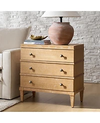 Hulala Home Taesan Transitional 28'' W 3-Drawer End Table with Charging Station