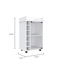 Flynama Bar Cart with 1 Cabinet with Casters Finish