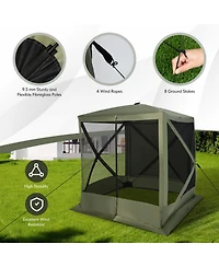 Gouun 6.7 x 6.7 ft Pop Up Gazebo with Mesh Netting and Carry Bag, Uv 50+ Protection