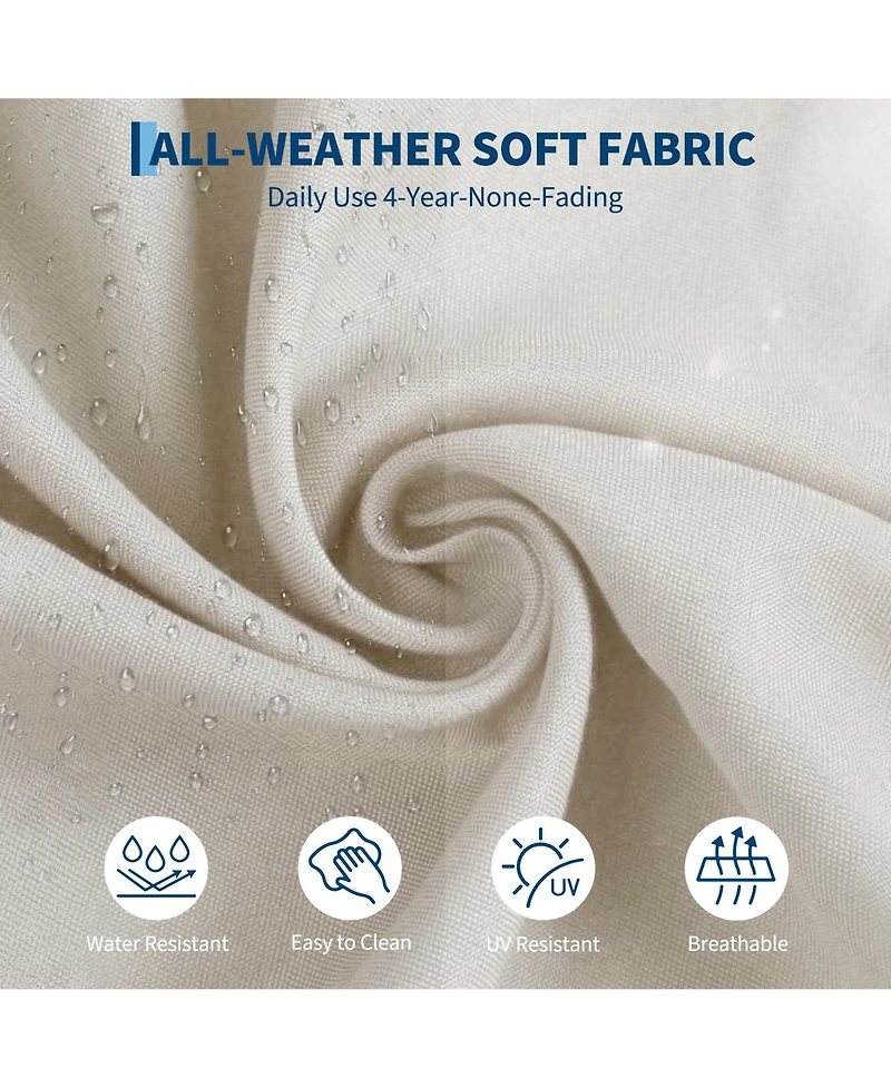 gaomon Patio 3 Pieces Swivel Glider Set - Pe Rattan Metal Gradient Rattan, Cushion