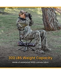 Arrowhead Outdoor 360degree(s) Degree Compact Swivel Hunting Stool Chair with No-Sink Feet - (2-Pack)