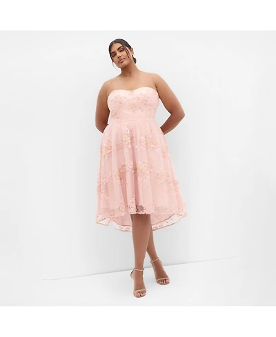 City Chic Women's Ambrosia Strapless Tulle Dress