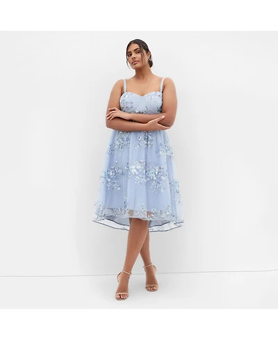 City Chic Women's Ambrosia Strapless Tulle Dress