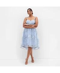 City Chic Women's Ambrosia Strapless Tulle Dress