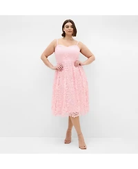 City Chic Women's Scarlet Lace Dress