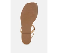 London Rag Women's Salwa Floral Applique Thong Sandals